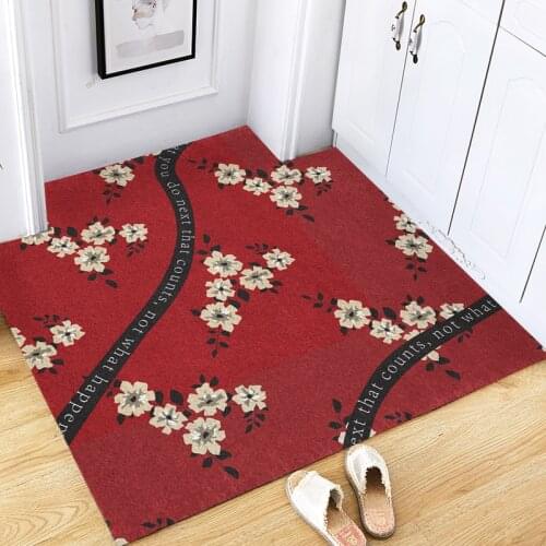 Entrance Door Ground Rugs Rectangle Printed Water-absorption PVC Non-slip Bottom Carpet Kitchen Bathroom Simple Modern Mats