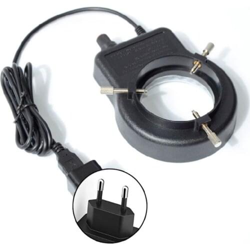 Microscope Lamp Single Cylinder Binocular Stereo Microscope Ring Lamp Integrated LED Ring Light Adjustable Center Spotlight