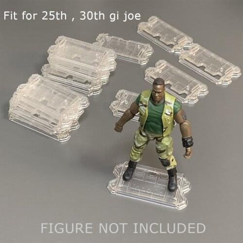 LOT Stand Base for 4" Gi Joe 25th 30th Anniversary Figure G.I. JOE Cobra Military Clear Model Display Base Accessories Toys