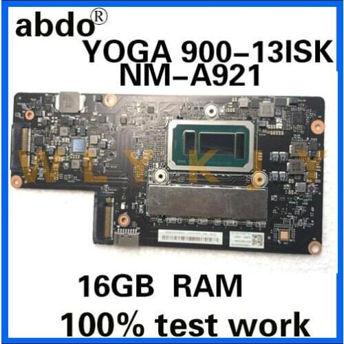 Abdo NM-A921 motherboard for Lenovo YOGA 900-13ISK YOGA900 notebook motherboard CPU i7 6560U 16G RAM 100% test work