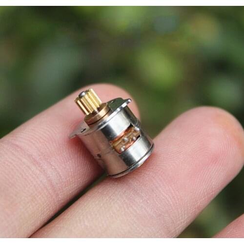 2pcs miniature two-phase four-wire 10mm small stepper motor DC 5V 13 teeth DIY Kit