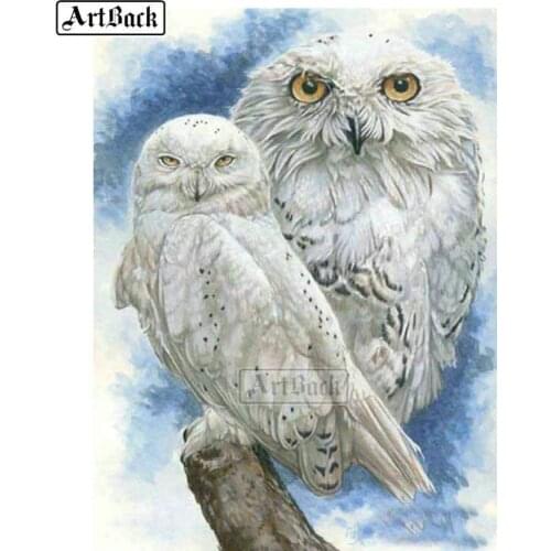 Hot Square / Round Drill Owl DIY 5d Diamond Painting Horse Tiger Diamond Embroidery 3D Mosaic Rhinestone 20x25cm Painting