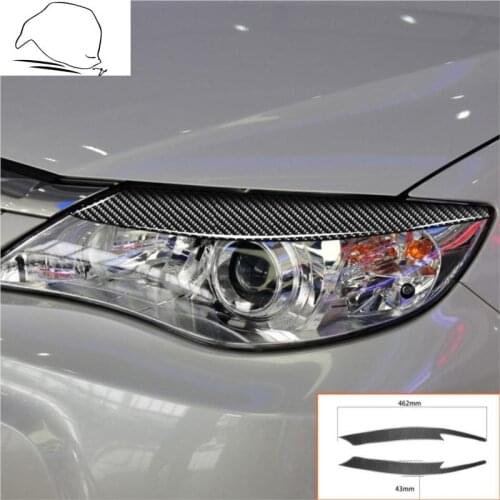 For Subaru Impreza WRX STi X 10th GRB 2008-2011 Carbon Fiber Headlight Eyelids Eyebrows Cover Refit Sticker Car Accessories