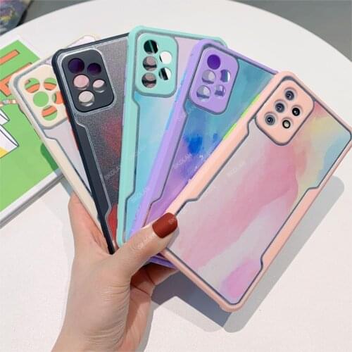 For Samsung A52 A72 A32 a12 New Arrival Watercolor Protective Shell for samsung S21 Ultra Note 20 10 Pro a71 a51 phone cover