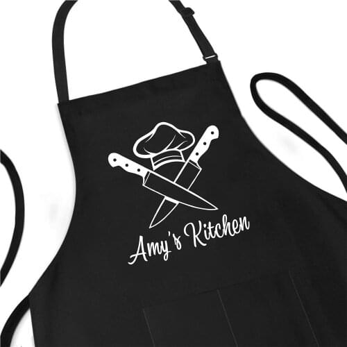New Kitchen Apron For Man and Woman Personalized Name Birthday Gifts Apron Home Party Accessory Custom Barbecue Apron