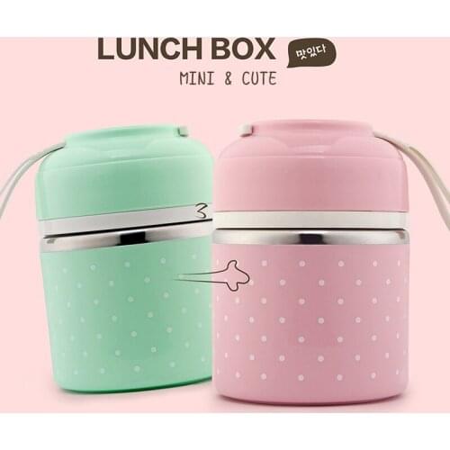 New School Thermos Soup Food Container Cute Japanese Leak-proof Stainless Steel Bento Box Kids Portable Lunch Box
