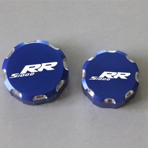 Motorcycle Aluminum Front and Rear Brake Fluid Reservoir Cap Cover For BMW S1000 RR S1000RR 2008-2021 2016 2017 2018 2019 2020