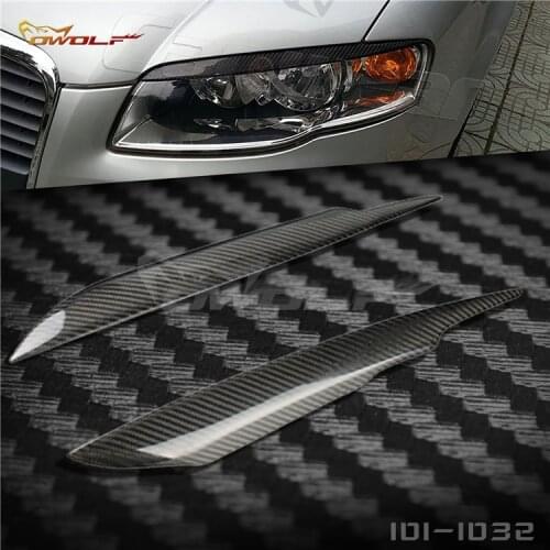 Fit for Audi A4 B7 carbon fiber lamp eyebrow headlight eyebrow