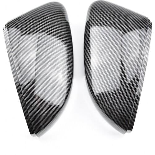 2pcs Left and right Car Rearview Mirror Cover Decoration Rear View Frame Trim for Polo 2018-2020 LHD