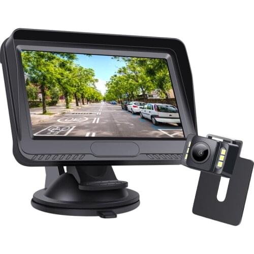 2021 Rear View Camera Parking System 4.3 1080p HD full Viewing Angle Assist Guidelines AHD monitor, IP68 Auto Night Vision Camer