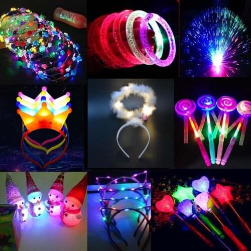 1PCS Crown Halo Angel Cosplay Light Hairband Flashing Glow Headband Wand Stick Toy Easter Wedding Valentines Day Birthday Party