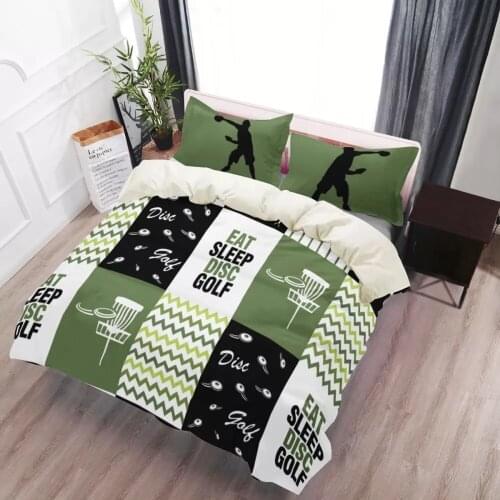 Bedroom Decoration Morden Golf Patchwork Bedding Set King Queen Duvet Cover Pillowcase 2pcs Bed Linen For Adult Bedclothes Gifts