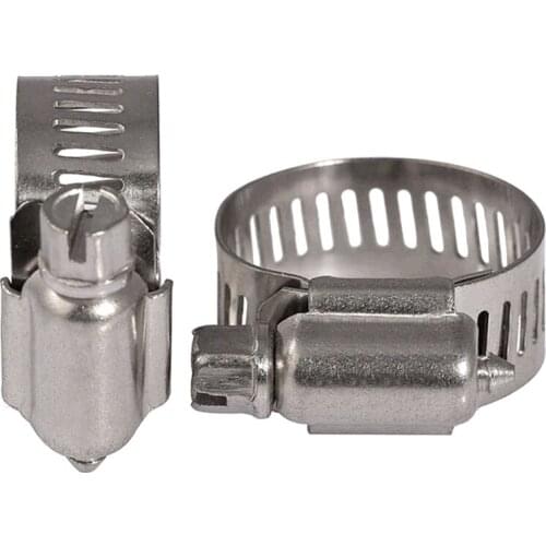 5Pcs 304 Stainless Steel Hose Clamp Circular Pipe Clamp Water Tube Clips Water Pipe Fasteners Fuel Hose Clamps