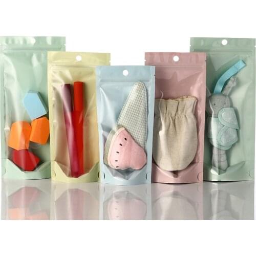 1000Pcs/Lot Long Strip Style Spray Bottling Packaging Bag Plastic Bag Cosmetics Ziplock Bags Color stand up Self Sealing Bag