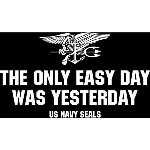 90*150cm THE ONLY EASY DAY WAS YESTERDAY US NAVY SEALS Flag