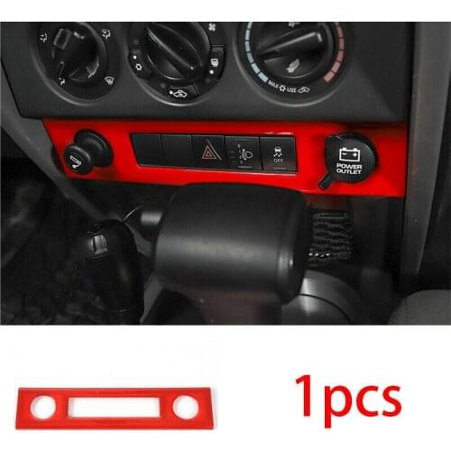ABS console Cigarette Lighter Panel Trim Kit Forfor Jeep Wrangler JK 2007-2010