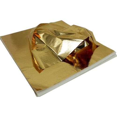 Taiwan Shiny Clutch Gold Foil Champagne Gold Silver Rose Gilding Decorative Material Anti Oxidation 500 Sheets 130 x 135 mm