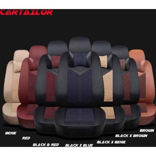 CARTAILOR Car Seat Cover Leather & Ice Silk for Lexus ct200h Seat Covers & Supports Comfortable Cover Seats for Cars Accessories