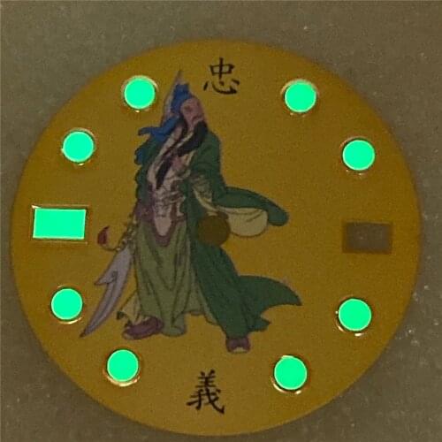 Watch Dial for SKX007 28.5MM C3 Luminous Watch Dial for NH35 Movement Modification Part