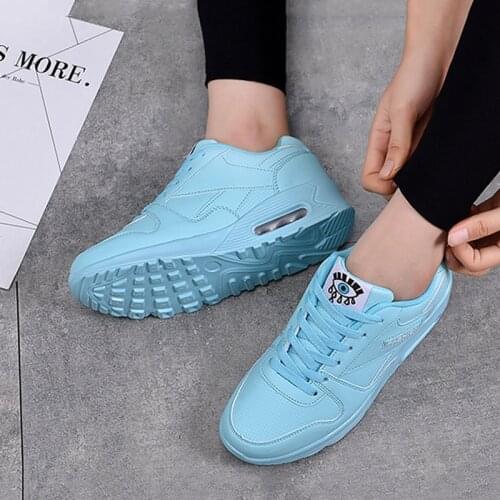 Spring Autumn Women Shoes Fashion Air Cushion Comfortable Casual Shoes Women Sneakers Breathable Lace Up Plus Size Outdoor Shoes