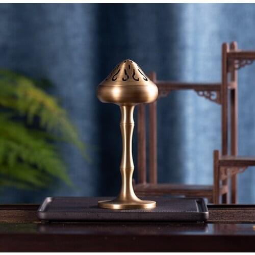 Brass Antique Incense Burner Cones Buddha Smoke Metal Zen Incense Burner Holder Tibetan Reverse Ganesha Home Dedcor AD50IB