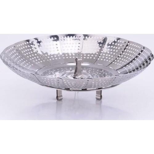 Multifunction Collapsible Stainless Steel Steamers Rack Retractable Fruit Vegetable Steaming Plate Kitchen Cooker Rack Accessori