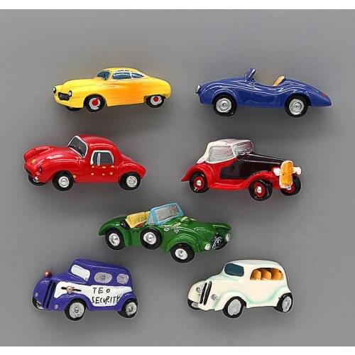 Car model 3D fridge magnets refrigerator paste vintage little car sports car magnetic paste home decoration Collection Gifts
