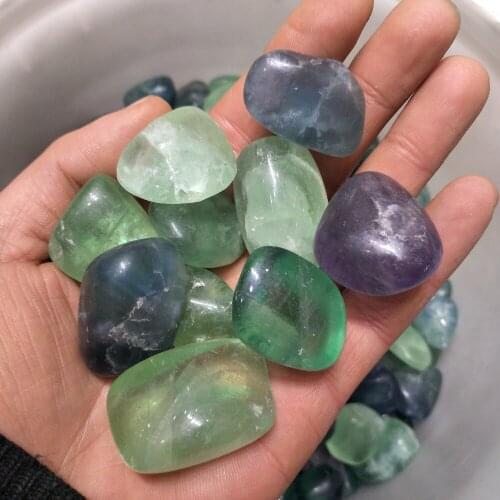 500g Natural fluorite processing polished quartz stone gravel as aquarium decorative furniture accessories wedding decoration