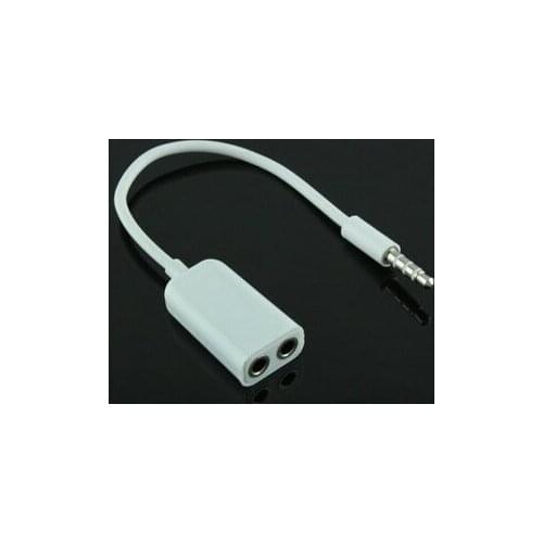 Practical 3.5mm Double Jack Headphone Splitter For IPod IPhone 4 4S IPad2 Earphone Accessories