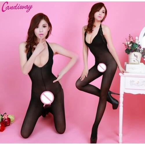 Hot Sexy Lingerie Black Body stockings Sexy Mens Body Pantyhose Open Crotch Tight Stockings Transparent Pantyhose Sexy Costumes