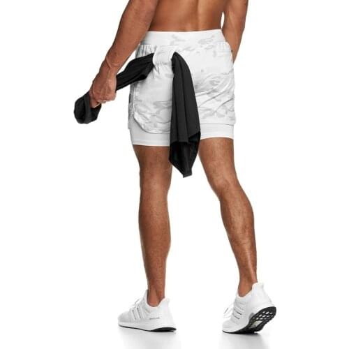 New Running Shorts Men With Lined Summer Quick Dry Sport Gym Shorts Men 2 IN 1 Fitness Training Jogging Workout Male Shorts