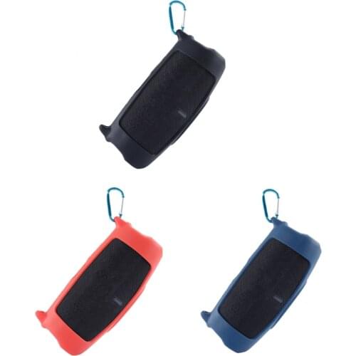 Silicone Portable Case Bluetooth-Compatible Speaker Protective Bag for JBL Charge 5 Shock-Proof Carrying Pouch