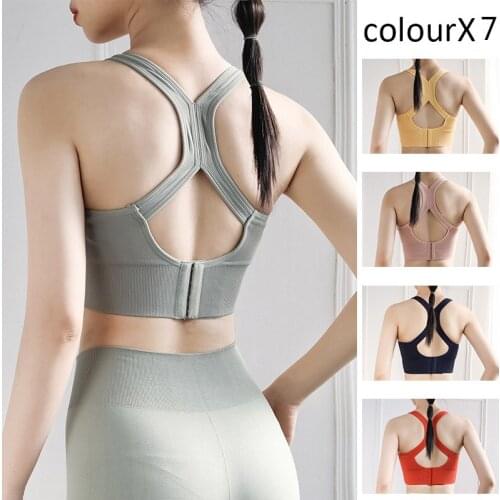 2020 Sexy Sports Bra Adjustable Yoga Vest Top Fitness Push Up Gym Running Workout Fast Dry Vest Seamless Sports Bra Active Wear