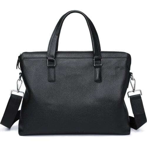 Bag Man Laptop Bags Natural Skin Mens Casual Briefcase Genuine Leather Shoulder Handbag New Messenger Bag Soft Cowhide Business