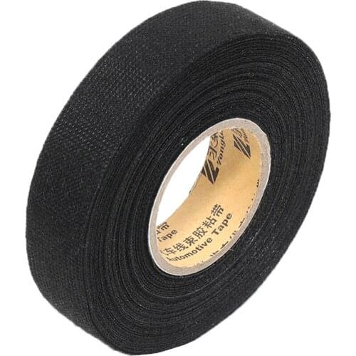 1pc Wire harness electrical tape Insulation Wear resistant winding black tape Width 9/15/19/25/32MM Length 15M Heat-resistant
