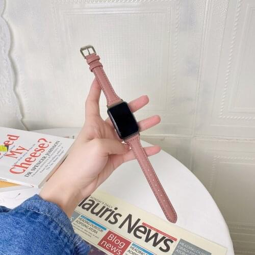 Slimmer Band for Huawei Watch FIT Bracelet Leather Loop Hua Wei Smart Watch fit Women Lady Wristband Correa Replacement