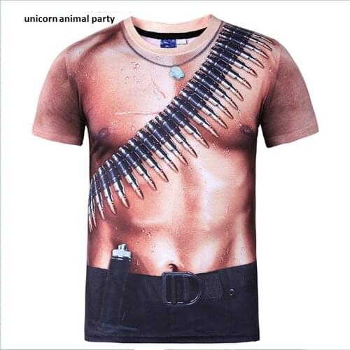 Unicorn Animal Party Mens Summer T-shirts