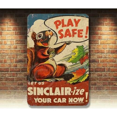 Retro Vintage Metal Tin Signs Animal Plaque Art Plate Customization Wall Decor