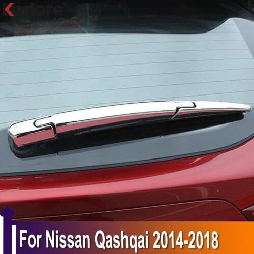For Nissan Qashqai 2014 2015 2016 2017 2018 ABS Chrome Rear Window Wipers Cover Trims Car Tail Wiper Strip Exterior Accessories