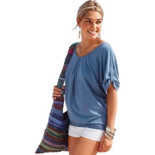 YGYEEG Summer Short Sleeve T-Shirt Womens Stitching Hollow Out Lace Fashion O Neck Batwing Sleeve Fashion Knitted O-Neck Tops