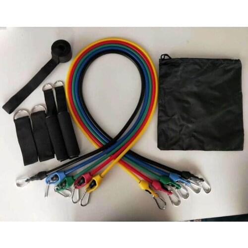 11pcs/set Pull Rope Fitness Exercises Resistance Bands Exerciser Body Training Latex Tubes Pedal Yoga Sports Accessories