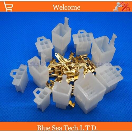 40 X 5 types 2.8mm 2&3&4&6&9 Way/pin Electrical Connector Kits(40sets*2/3/4/6/9 Pin) for Motorcycle Car ect. Free shipping