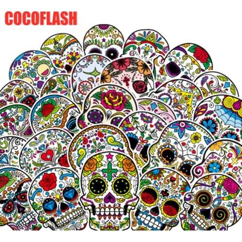 10/50Pcs/set Horror Printing Human Skeleton Skull Stickers For DIY TOY Bicycle Motorcycle Skateboard Snowboard Laptop Luggage