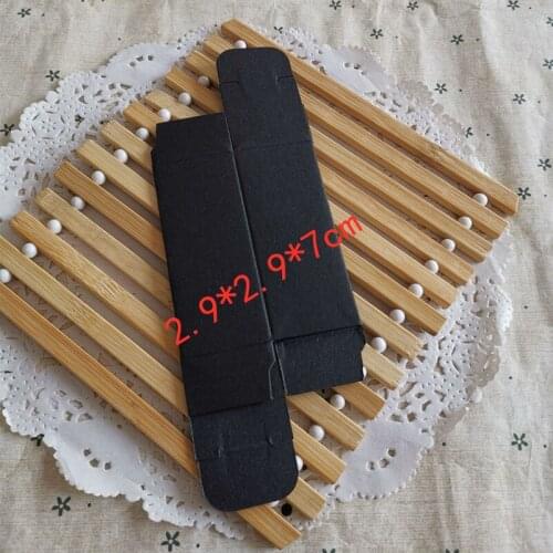 50pcs Small Black/Kraft Paper cardboard box Essential Oils Packaging Boxes Rectangle Cosmetic Perfume Bottle Gift Paper Box