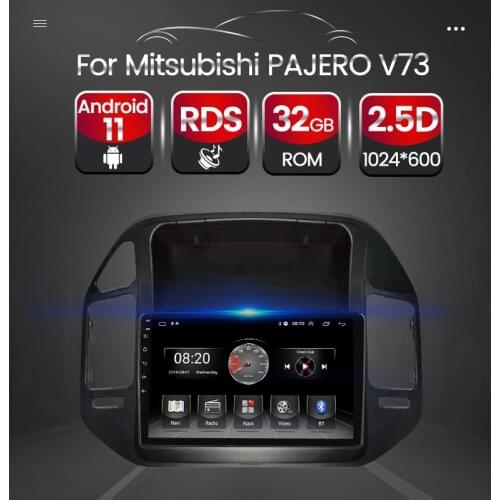 Car Radio Android 11 For Mitsubishi Pajero V73 V68 HD 1024*600 Stereo Auto Video Player Multimedia GPS FM Navigation NO 2Din DVD