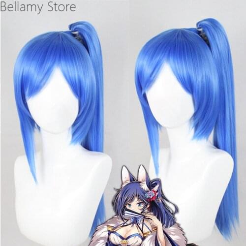 Azur Lane IJN Jintsū Heat Resistant Cosplay Costume hairwear Wig+Wig Cap