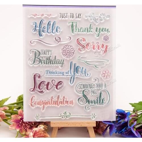Thank You Transparent Clear Silicone Stamp/seal for DIY Scrapbooking/ Album Decorative Clear Stamp Sheets/5556