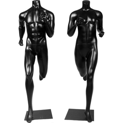Shiny Black Color Running Mannequin Sports Mannequin New Style On Promotion