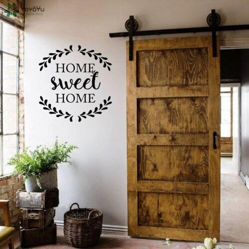 Home Sweet Home Quote Wall Sticker Door Rustic Cottage Decoration Family House Removable Decor Vinyl Wall Decals QQ504