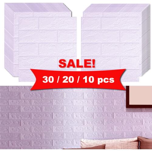 Brick Foam Panels 3D Wall Stickers Self-adhesive DIY Embossed Waterproof Wallpaper Home Decor Living Room Kitchen Decal